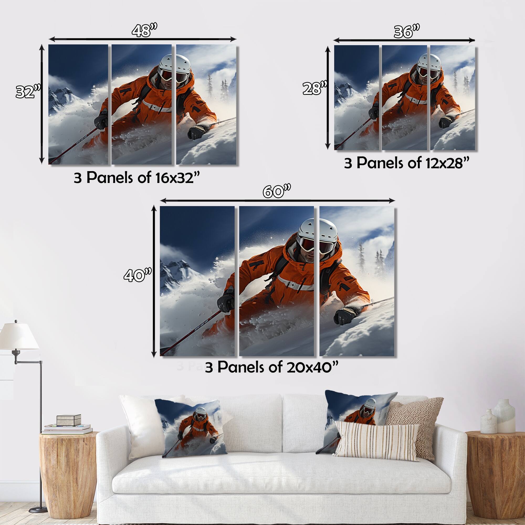 Designart "Canada Glimpses Of Whistler IV" Sports Canvas Art Print Set